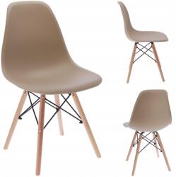 Jumi Scaun scandinav din plastic EVA bej (SD-602755)