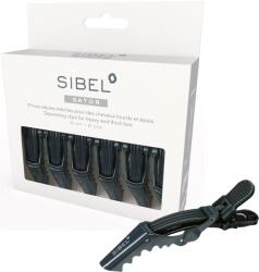 Sibel Gator 6 buc. cleme de păr 9cm, negru (8046)