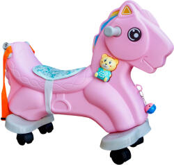 AGA Cal de leagăn din plastic 2în1 DS3802 Roz (DS3802-PINK) Balansoar calut