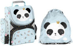 PASO Set școlar ghiozdan + sac de spate Panda (PP23PQ-525 + PP23PQ-712)