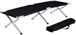AGA Pat de camping pliabil Negru (MC372161S nebo MR3721-BLACK)