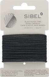 Sibel 16 buc elastice subțiri pentru păr, negre (1461)