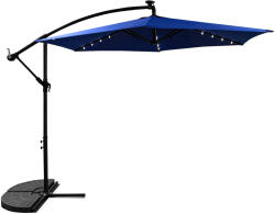 AGA Umbrelă de grădină Aga 300 cm Albastru închis cu iluminare LED (MR2024-D.BLUE)