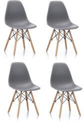 Aga 4x Scaune de masă Gri (MRWCH-Grey-4)