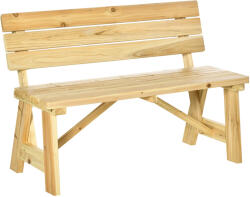 AGA Bancă de grădină din lemn 116x56x80 cm Natural (DSA7511/84B-844ND)