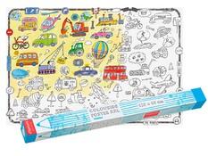 Monumi XXL planșe de colorat pentru podea - Vehicule 4+ (1725-uniw) Carte de colorat