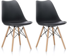 Aga 2x Scaun de masă MR2035 Negru (MR2035BLACK-2)