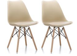 Aga 2x Scaune de masă MR2035 Bej (MR2035Beige-2)