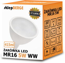 MILIO Bec LED 12V - MR16 - 5W - 415 lm - alb cald (i605_MZ0054)