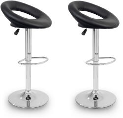 Aga 2x Scaun de bar MR2036 Negru (MR2036Black-2)