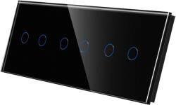 Luxion Panou Intrerupator Dublu + Dublu + Dublu cu Touch Din Sticla LUXION SmartElectro IntelligentHouse (LX-GP023B)