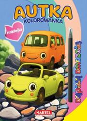 Salamon Katarzyna Tęczowa kredka. Autka z naklejkami