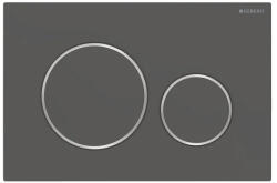 Geberit Sigma20 működtetőlap, 2 mennyiséges öblítéshez, matt fekete 115.882. 14.1 (115-882-14-1)