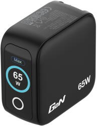 Verbatim Incarcator Verbatim Mini GaN 30238, cu 3 porturi, 65 W, cu afisaj, Negru (30238)