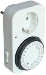 Tracon 230V, 16A, IP20 TKO-DN Dugaszolható napi kapcsolóóra, elektromechanikus 5997374141031