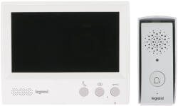 Legrand 4 vezetékes BASIC videó kaputelefon szett: színes videó (7''), bővíthető 1 lakásos, beépített tápegységgel, fehér