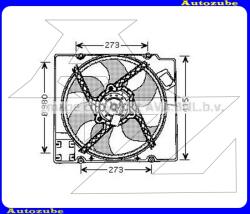 RENAULT SCENIC 1 1996.10-1999.09 /JA/ Hűtőventillátor 380mm/170W "1.4i-8v/1.6i 8V/2.0i 8V" RT7525
