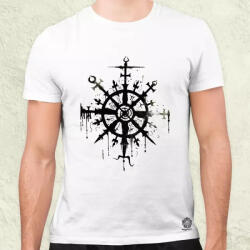 Magnolion Vegvísir rúna v1 férfi póló (6498)