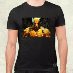 Magnolion Pareidolia Farkas város fantázia v3 férfi póló (6968)