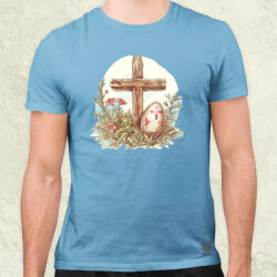 Magnolion Húsvéti kereszt rajz v1 férfi póló (21911)