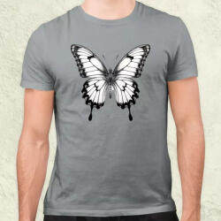 Magnolion Fekete fehér lepke v2 férfi póló (7745)