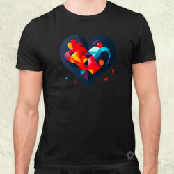 Magnolion Minimál szív v5 férfi póló (6693)