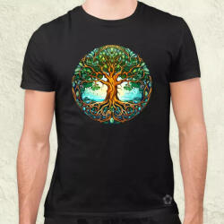 Magnolion Díszes életfa v6 férfi póló (8606)