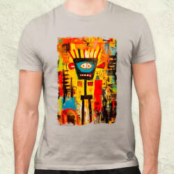 Magnolion NYC naplemente Basquiat graffiti v3 férfi póló (4165)