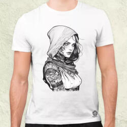 Magnolion Dark cyberpunk portré v17 férfi póló (23982)