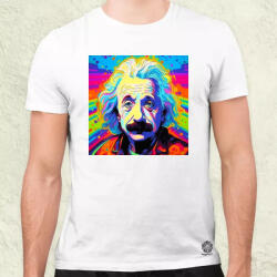 Magnolion Pop art Einstein v15 férfi póló (8468)