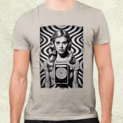 Magnolion Vintage szürreális digitális technológia v3 férfi póló (3552)