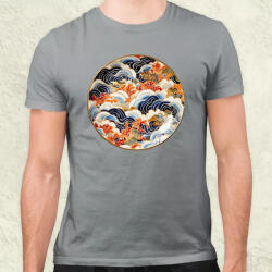 Magnolion Japán népi porcelán v7 férfi póló (8070)