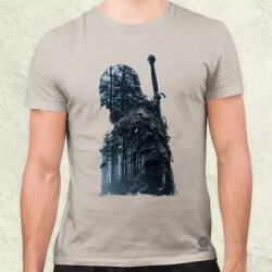 Magnolion Dupla expozíció harcos viking v7 férfi póló (21266)