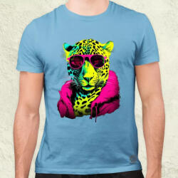 Magnolion Neon gengszter leopárd férfi póló (3710)