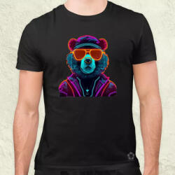 Magnolion Neon gengszter medve férfi póló (3711)