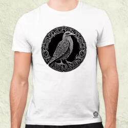 Magnolion Rúna díszes holló v1 férfi póló (6440)