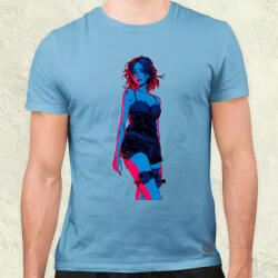 Magnolion Anime lány pózol v9 férfi póló (7154)