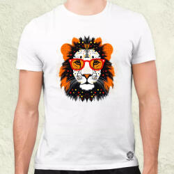 Magnolion Pozitív alakzat negatív tér oroszlán v2 férfi póló (7496)