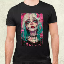 Magnolion Anime koponya lány v1 férfi póló (24648)