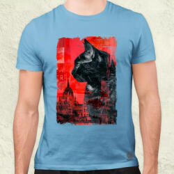 Magnolion Vörös cica BP v4 férfi póló (21005)