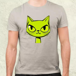 Magnolion Zöld macska v2 férfi póló (28094)