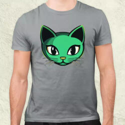 Magnolion Zöld macska v4 férfi póló (28096)