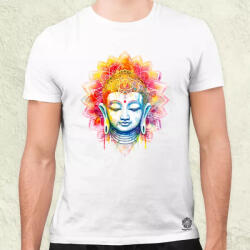 Magnolion Pszichedelikus Buddha v5 férfi póló (9703)