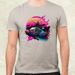 Magnolion Retró hullám DeLorean DMC v2 férfi póló (876)