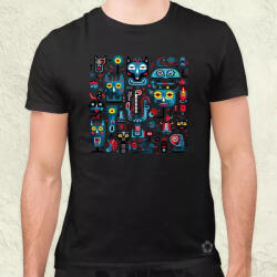 Magnolion Minimál spgraffito firkák v3 férfi póló (6624)