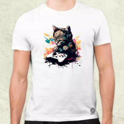 Magnolion Gamer cica v1 férfi póló (1572)