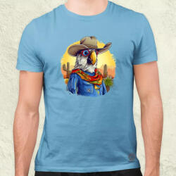 Magnolion Cowboy papagáj v1 férfi póló (5334)