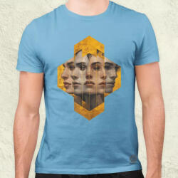 Magnolion Hexagon arcok v6 férfi póló (22428)