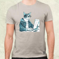 Magnolion Programozó macska férfi póló (24731)