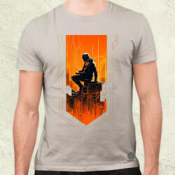 Magnolion Mono vektor cyberpunk v2 férfi póló (20198)